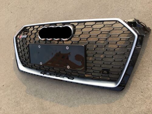 Parrilla del radiador estilo RS5 cromo plata parrilla delantera para Audi A5 B9 S5 2017-2019 - Imagen 2 de 3
