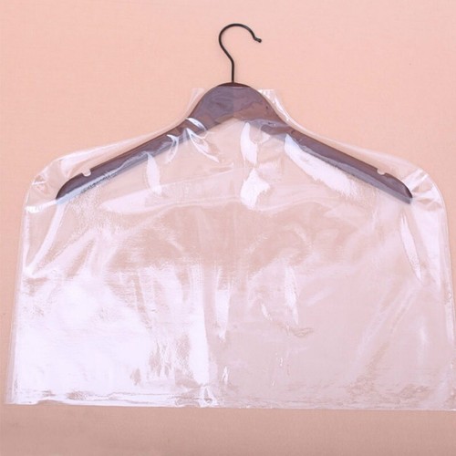 10 X Clear Clothes Dust Cover PVC Cover Sack Garment Coat Jacket Moisture Proof - Picture 1 of 14