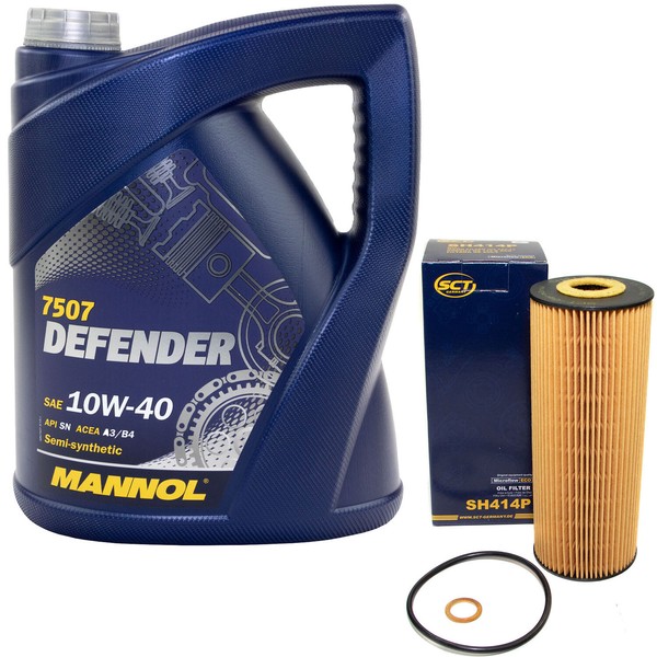 MotoröL Set 10W-40 5 Liter + ÖLfilter SH 414 P FüR Mercedes-Benz C-Klasse-image