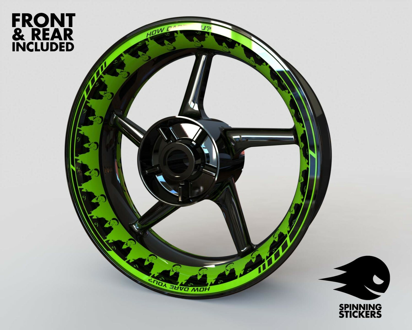 Wheel Stickers Greta How Dare You? Rim Tape Motorcycle Decals Graphics 17