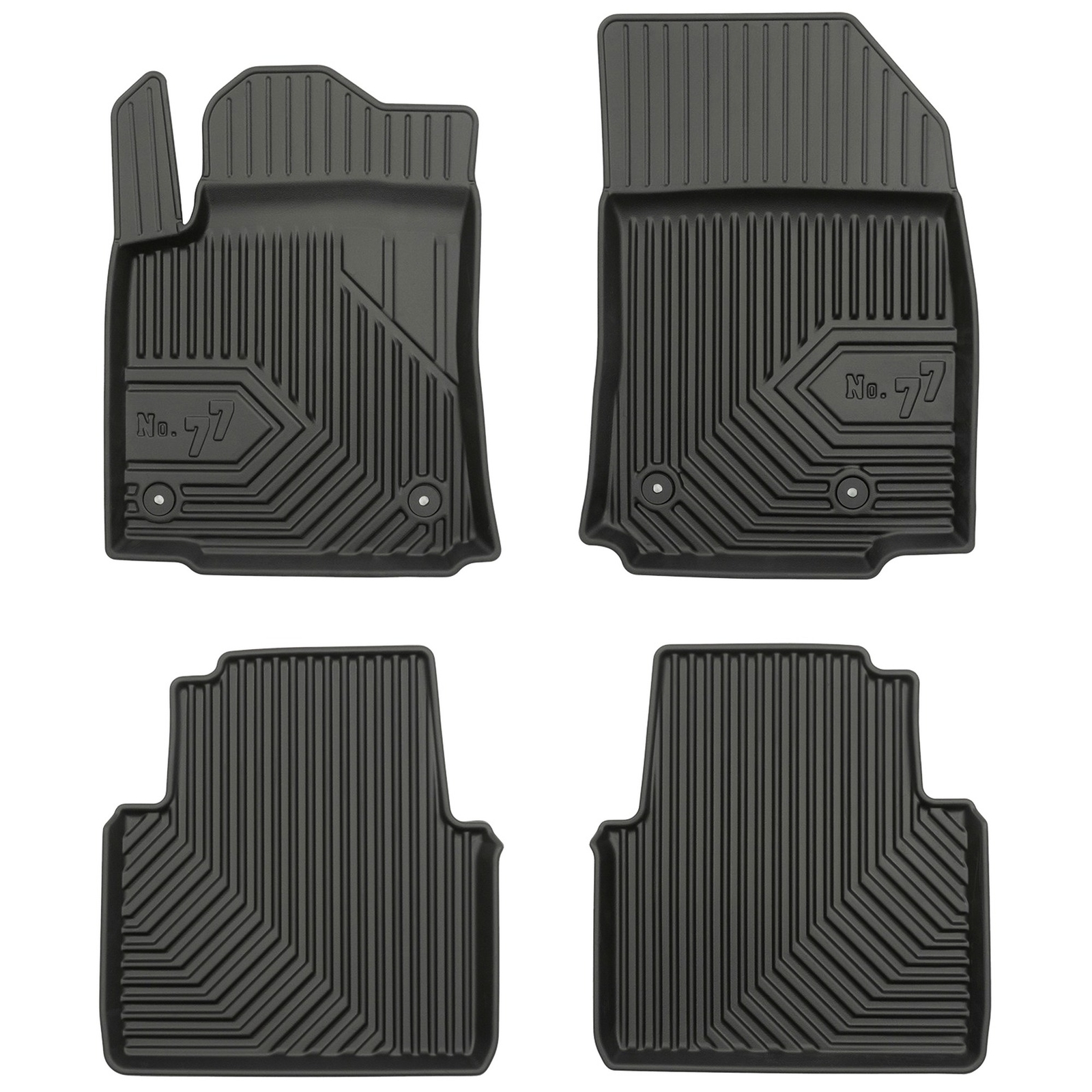 Tapis de sol TPE Frogum No.77 étanche avec bords hauts pour Citroen C3 Aircross