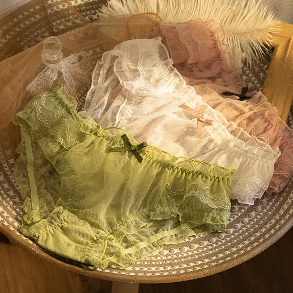 Calcinha feminina calcinha lingerie renda transparente cuecas malha sexy roupa íntima # - Imagem 3 de 4