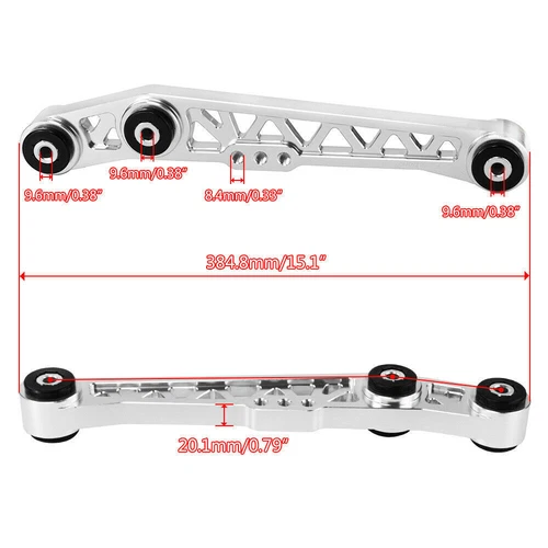 Silver Pair Rear Lower Control Arm for 88-95 Honda Civic CRX 94-01 Acura Integra - Picture 3 of 10