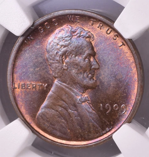1909 VDB Lincoln Wheat Penny Cent - NGC MS65 BN - Nice Color!!!!