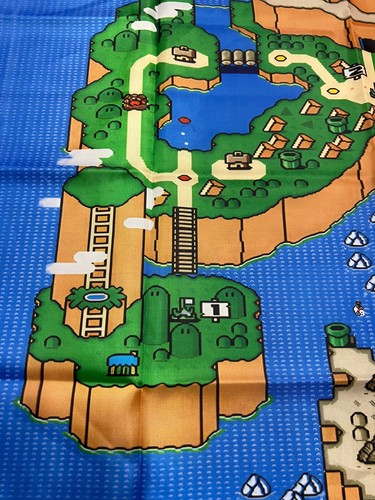 Tapiz de bandera de pared personalizado Super Mario World Map 2 x 3 pies SNES - Imagen 8 de 10