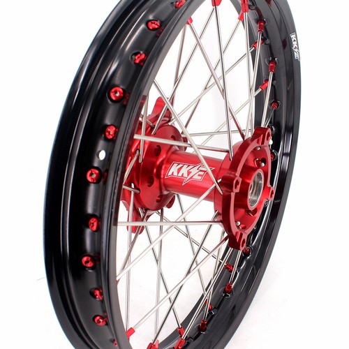 KKE 21/18'' OEM Sized Wheels Rims Set Fit Honda XR650L 1993-2024 CNC Red Hubs - Picture 11 of 13