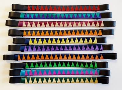 Brauenband 3/4'' Leder Hexham Pferd Pony farbig ShowJumping jeden Tag niedriges Porto