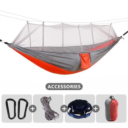 Portable Camping Hammock with Net Lightweight Double Hammock for Indoor Outdoor - Picture 9 of 32