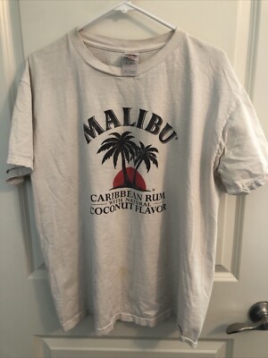 Malibu Vintage T-Shirt Mens Size XL Shirt Caribbean Rum Tee Shirt