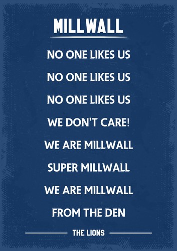 Millwall FC fans song art print / poster - Picture 2 of 2