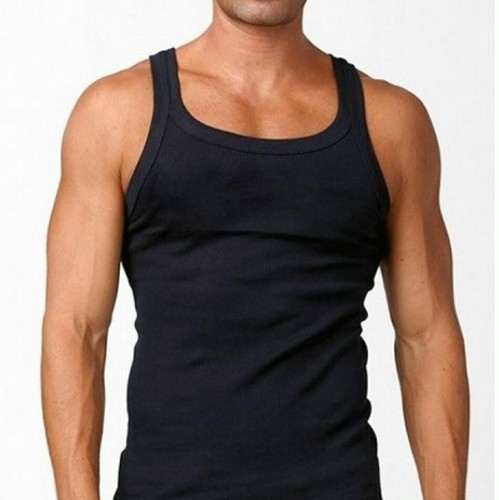 6 Canottiere uomo Enrico Coveri spalla stretta in cotone a costine art ET1105 - Picture 3 of 8
