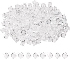 Cube Crystal Beads 200Pcs Small Faceted Square Craft Loose Spacer Beads for Wome