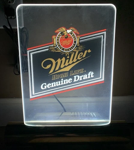 VINTAGE 1986 MILLER GENUINE DRAFT BEER CASH REGISTER LIGHT SIGN MILWAUKEE WI