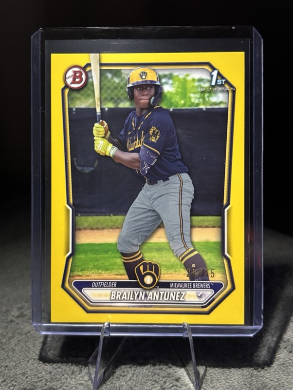 Brailyn Antunez 2026 Bowman 1st Bowman Yellow Border #BP-41 Short Print SSP  /75