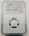 1943-S Mercury Dime NGC MS 66 #4589