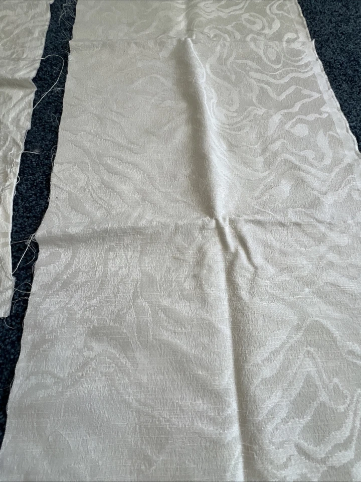 KF Fabric Remnants Off White Medium Weight Textured Quilting Crafts Pillows - Image 2 of 4