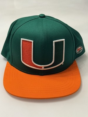 Miami Hurricanes Dyme Lyfe Big U Green Orange Adjustable SnapBack Hat Cap NEW