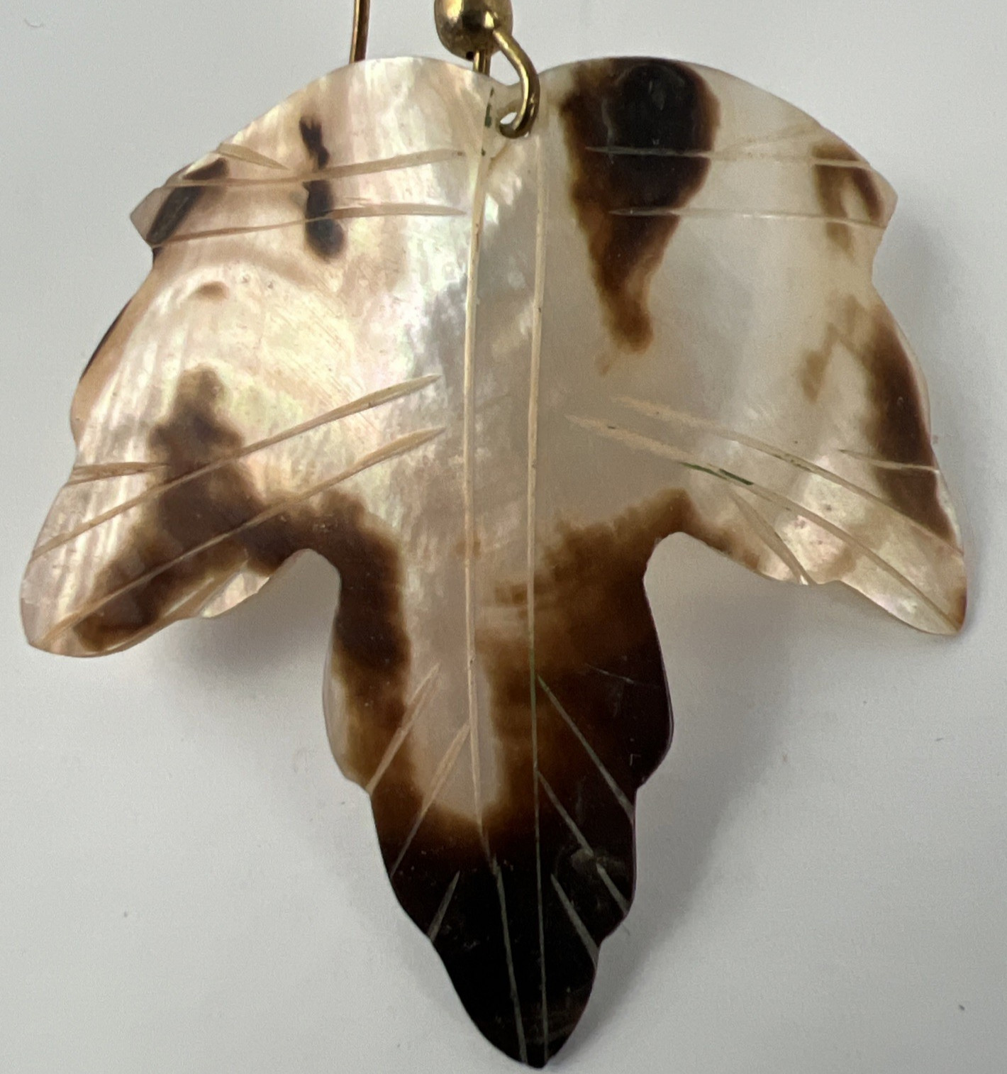 Maple Leaf Drop Earrings Abalone Shell Fall Autum… - image 5