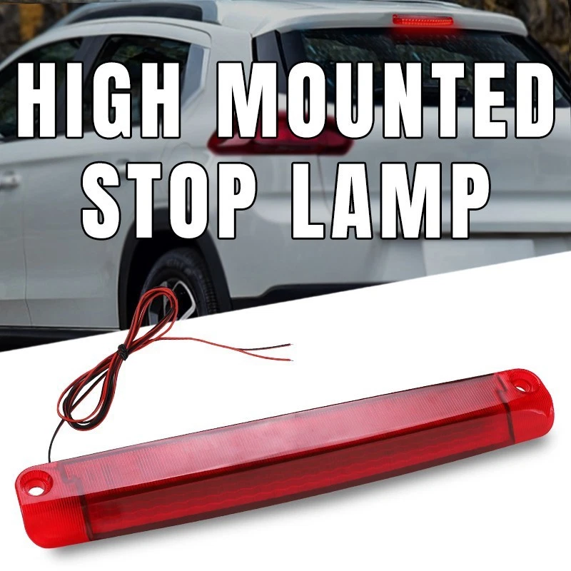 Universal Red Car LED 12V High Mount Third 3RD Brake Cargo Stop Tail Light Lamp - Imagem 2 de 4
