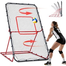 Adjustable Rebounder Net 7X4 Ft,Volleyball Training Equipment for Lacrosse, Base