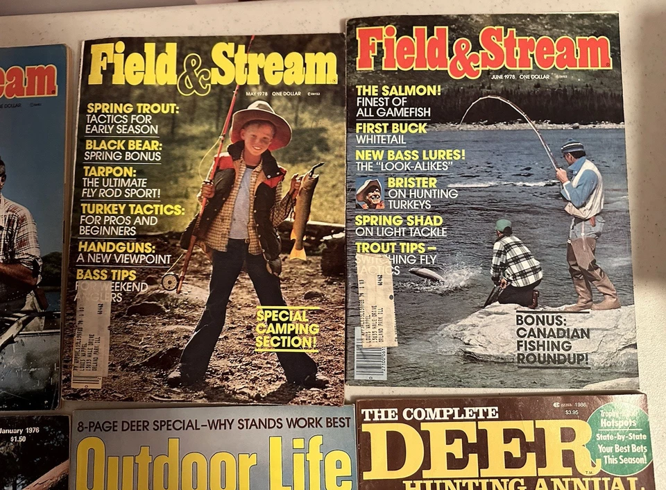 Vintage 8 Magazine Lot March-July 1978 Field & Stream Bass Master Outdoor Life + - Image 4 of 4