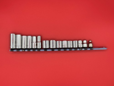 #ad #ad Craftsman USA Shallow amp; Deep Well Socket Set Of 15 W Rail. Used $23.49