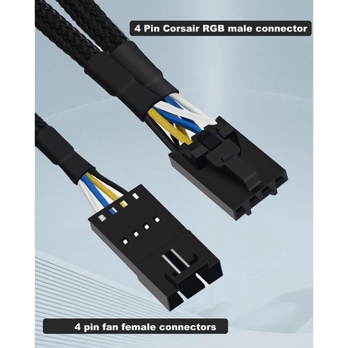 RGB-Splitter für RGB HUB, Lighting Node Core und ICUE CORE XT 4-Poliges L6951 - Photo 6/8