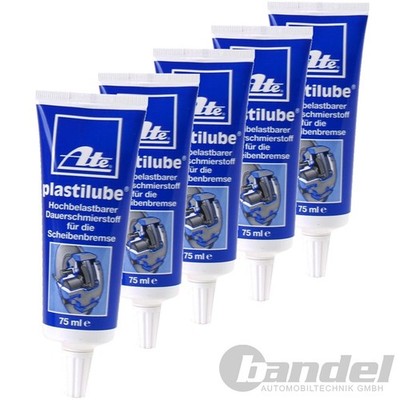 5x75ml PLASTILUBE  BREMSEN MONTAGEPASTE SCHMIERSTOFF SCHEIBENBREMSE ANTI-QUITSCH