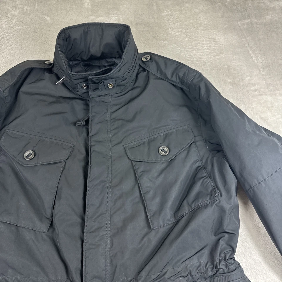 Chaqueta de plumón militar Polo Ralph Lauren para hombre XXL negra bolsillos cintura ajustable Foto 3 de 4