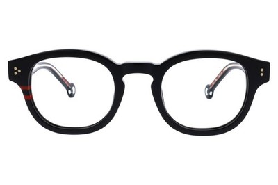 200  Eyeglasses Frame Black Round Retro Style Moscot / Hally & Son x AC Milan