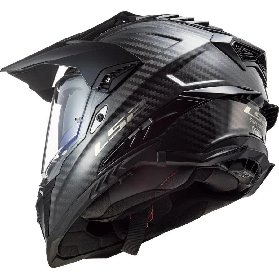 LS2 Explorer Carbon Helmet - Matte Carbon, Small 701-2012 - Image 3 of 4