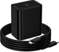 25W Super Fast Charger Block USB-C for Google Pixel 10 Pro, iPhone 15 Plus 6FT