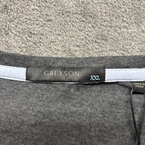 Greyson Shirt Mens XXL Gray Spirit V Neck Tee Short Sleeve Casual New - Picture 4 of 10