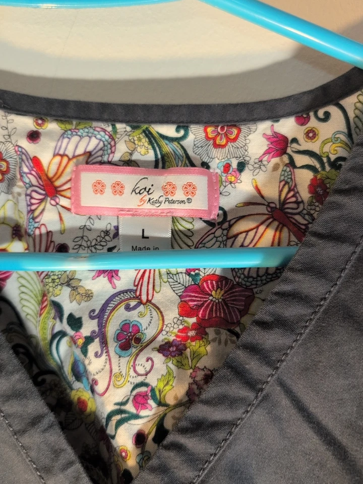 koi by kathy peterson scrub Top Navy Blue Size L - Image 2 of 4