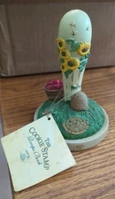 Vintage 1998 Brown Bag Cookie Art Stamp Apples And Sunflowers No 42