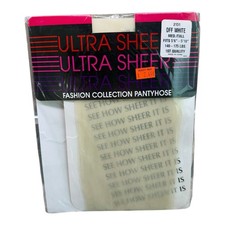 Vintage Ultra Sheer Pantyhose 100 Nylon Off White Medium Tall 1st Quality