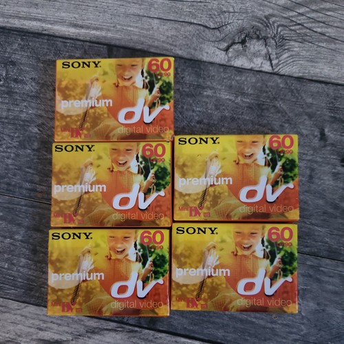 5 x Sony Premium DV 60min Mini DV Digital Video Cassette Tapes Brandneu Versiegelt