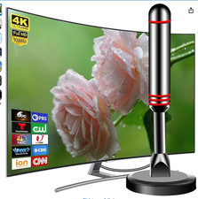 Digital TV Antenna for Smart TV Indoor, 2025 HDTV Antenna with Strong Magnetic B