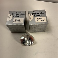 2 GE Multi-Mirror Projector Bulbs EKG 80 watt 19 Volt New Old Stock