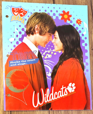 High School Musical Troy Wildcats Drama  12''x9'' Pocket File Portfolio Folder