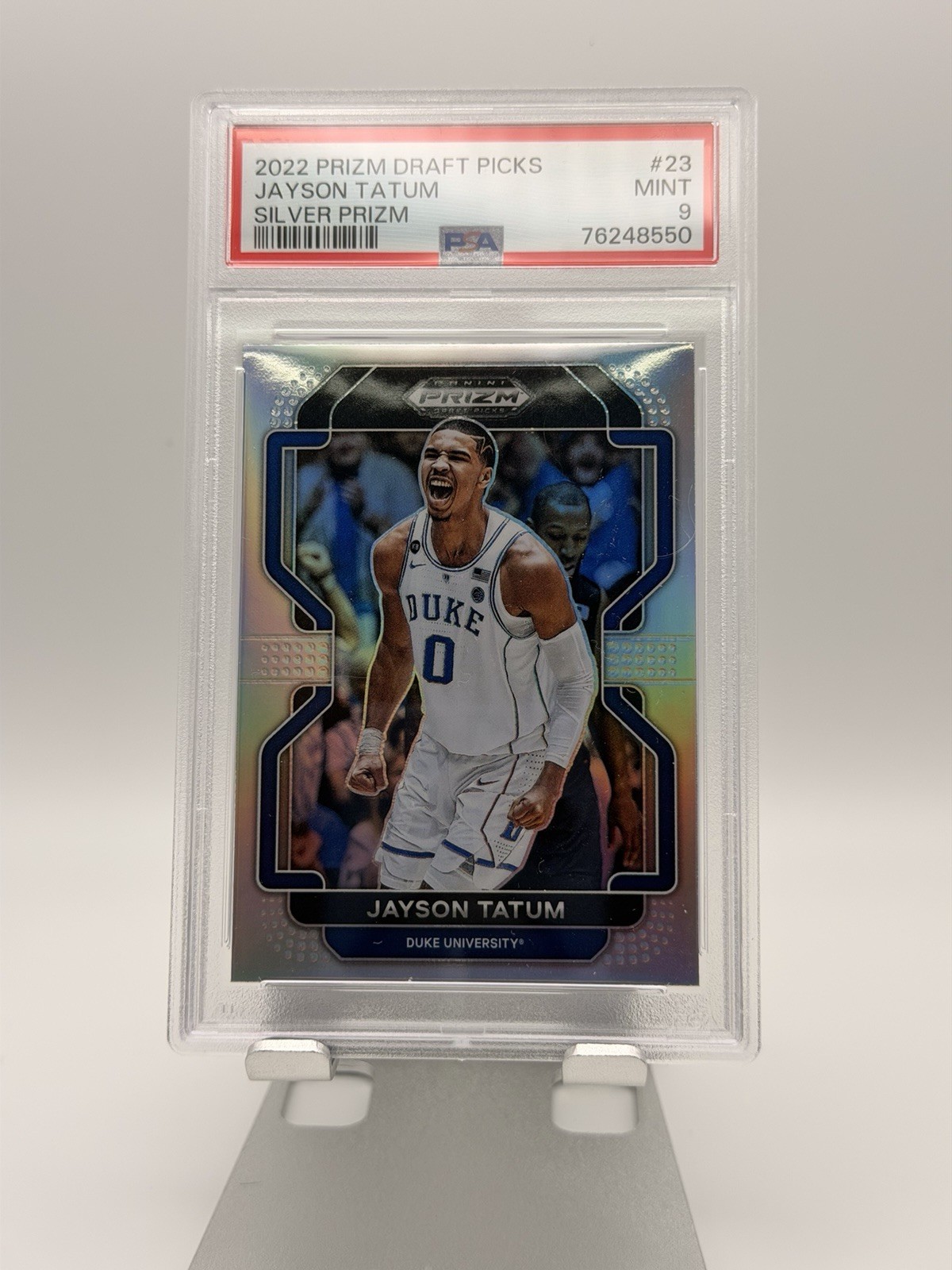 Panini 2022 Prizm Draft Picks Jayson Tatum #23 Silver Prizm PSA 9 Duke NCAA