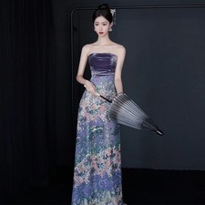 NEW Evening Formal Party Ball Gown Prom Bridesmaid Slim Sequins Dress LAT008