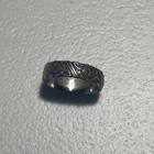 Vintage Floral Sterling Silver Band - Ring Size 8 - Etched Roses - No Stone - 4g