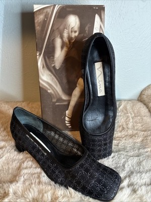 Nina Samson Trell Mesh Black Women's Low Heel Shoe Size US 8.5 M Original Box