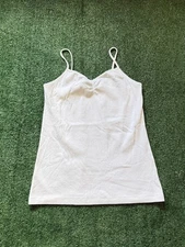 Womens Cute No Boundaries Ribbed Cami Size XL White Grunge Fairy Stretchy