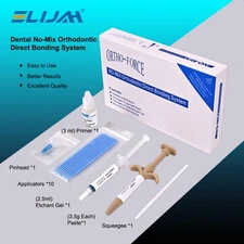 Dental Orthodontic Light Cure Adhesive Bonding Metal Brackets Etch Gel Braces 