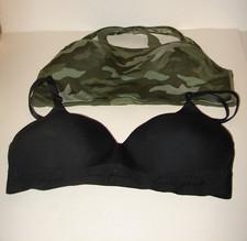 Victoria's Secret PINK 32C Bra Everywhere Wireless Black NWT  Camo Sport Lot