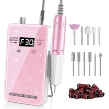 E-File Nail Drill Kit with 11 Drill Bits,30000 RPM Rechargeable Nail Drills Mach