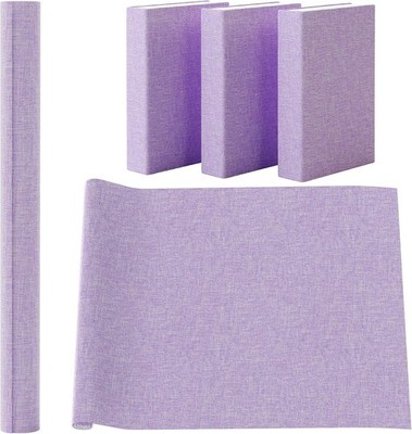 AKONEGE Book Cloth for Binding 35 x 16 Inch Fabric Surface Light Purple 