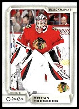 2018-19 O-Pee-Chee #147 Anton Forsberg Chicago Blackhawks Hockey Card